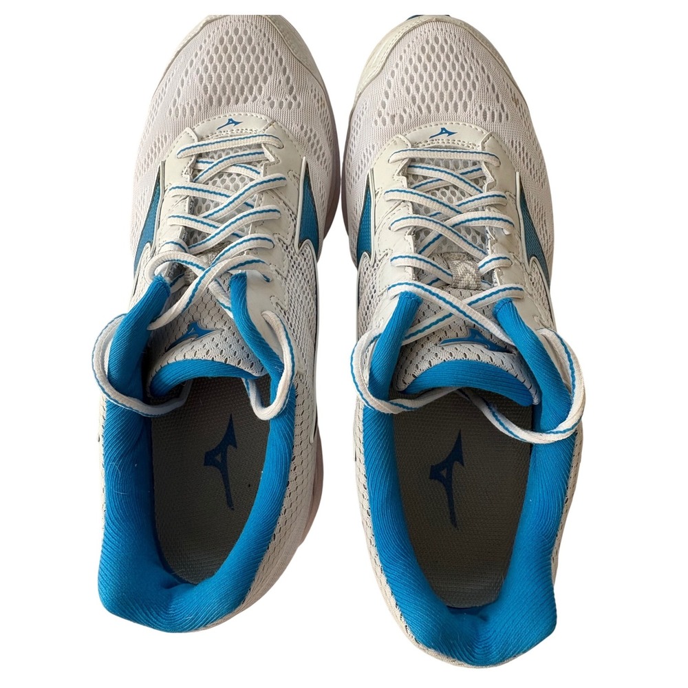 Mizuno Wave Rider 17 Men's Running Shoes White Blue Athletic Sneakers Size 10.5 - Picture 5 of 10